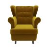 Mustard Velvet Wingback Armchair - Martha - Image 3