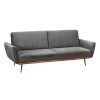 3 Seater Click-Clack Sofa Bed in Grey Velvet - Nico - Image 3