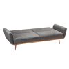 3 Seater Click-Clack Sofa Bed in Grey Velvet - Nico - Image 4