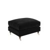 Black Velvet Footstool - Payton - Image 3