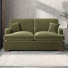 Olive Green Velvet 2 Seater Sofa Bed - Payton