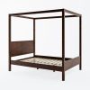 King Size Four Poster Wooden Bed Frame in Walnut - Victoria - Image 2