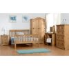 Rustic Pine Double Bed Frame with Footboard - Monaco - Seconique - Image 2