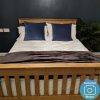 Rustic Pine Double Bed Frame with Footboard - Monaco - Seconique - Image 4