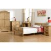 Rustic Pine Double Bed Frame with Footboard - Rio - Seconique - Image 4