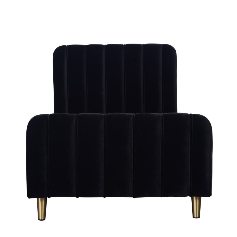 Toddler Bed Frame in Black Velvet - Gatsby - Obaby - Image 4