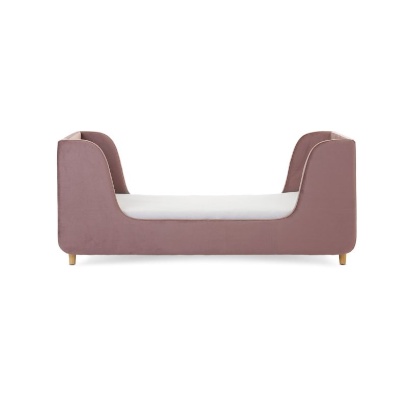 Toddler Bed Frame in Pink Velvet - Lumi - Obaby - Image 2