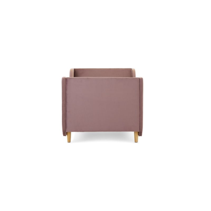 Toddler Bed Frame in Pink Velvet - Lumi - Obaby - Image 3