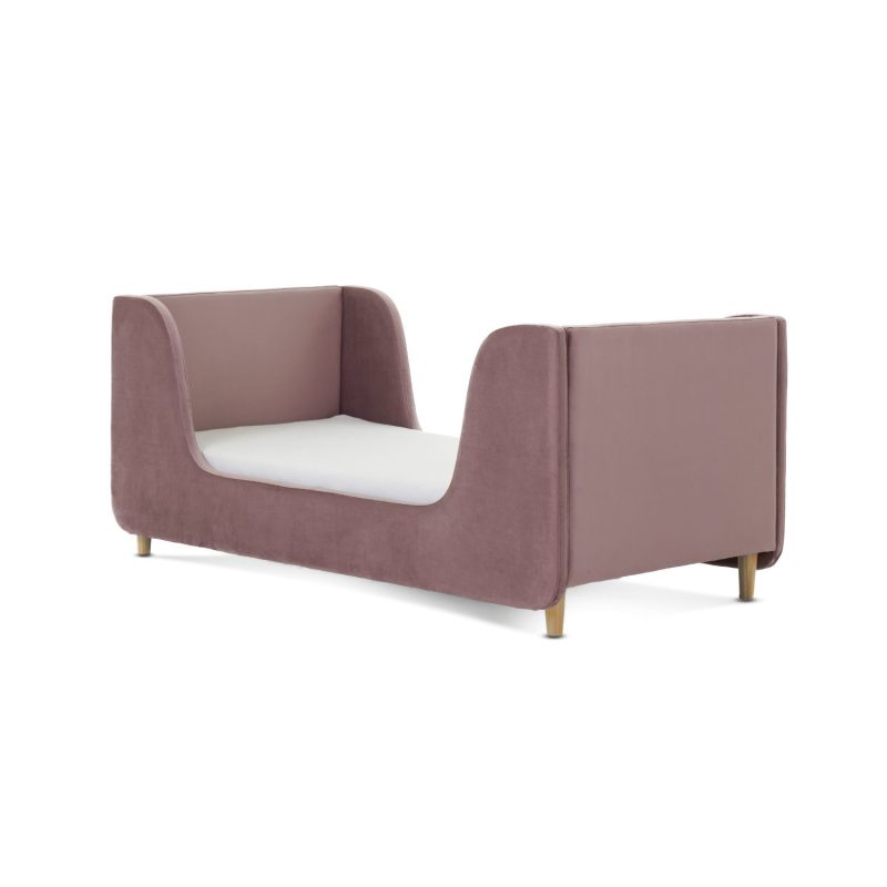 Toddler Bed Frame in Pink Velvet - Lumi - Obaby - Image 4