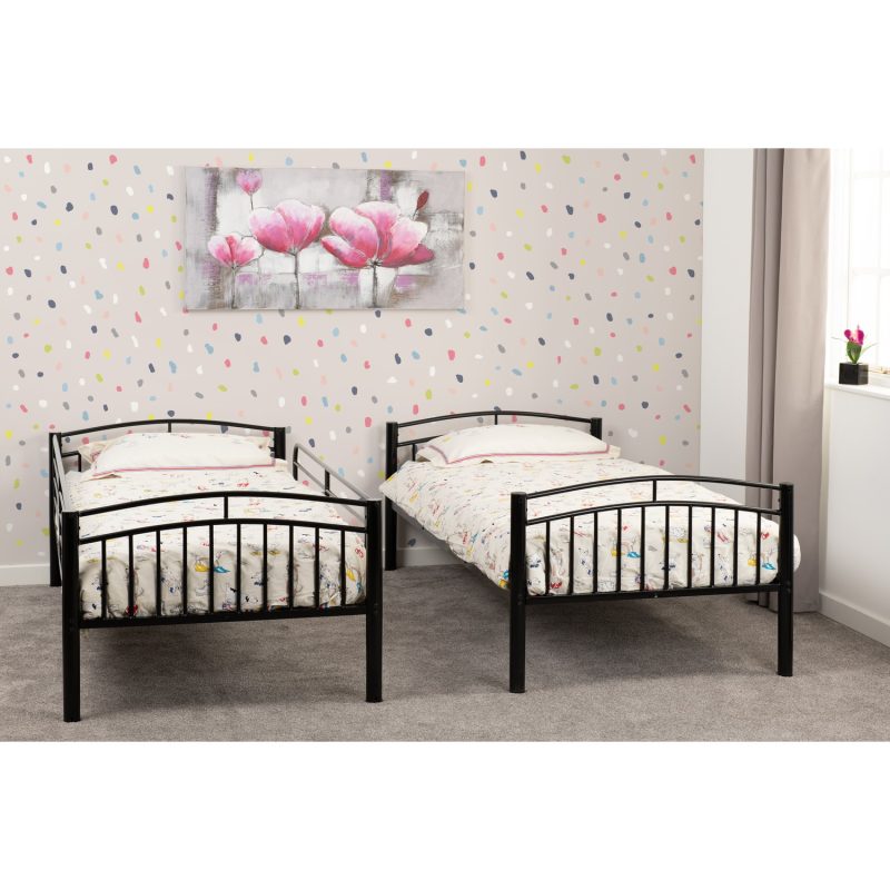Black Metal Bunk Bed - Ventura - Seconique - Image 5