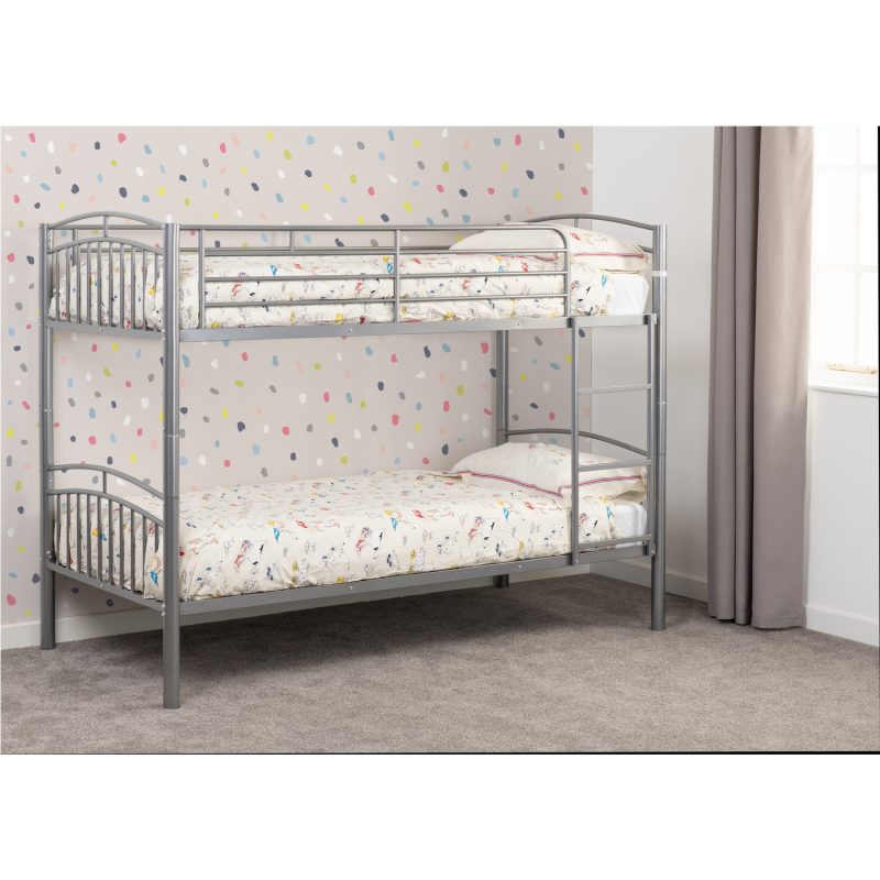 Silver Metal Bunk Bed - Ventura - Seconique - Image 4