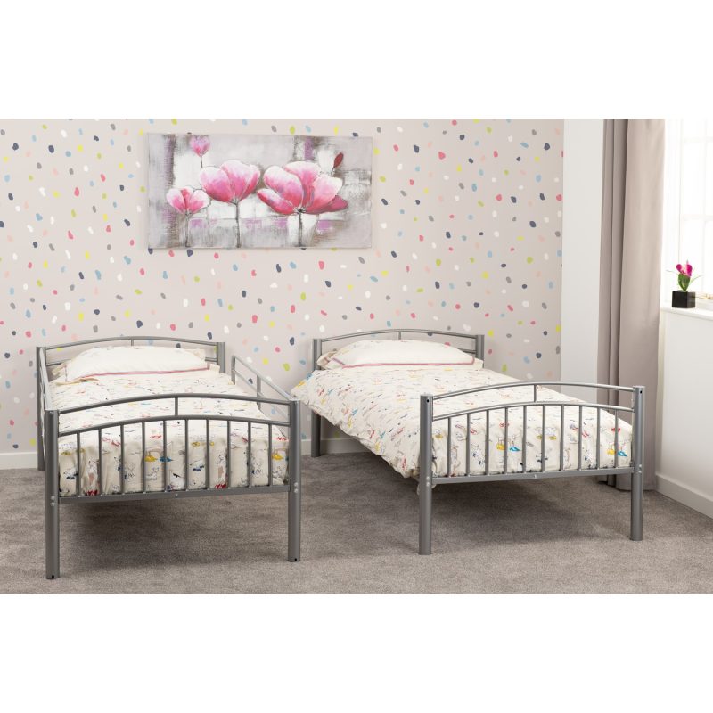 Silver Metal Bunk Bed - Ventura - Seconique - Image 5