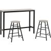 Concrete Effect Bar Table and Stools Set - Seats 2 - Athens - Image 3