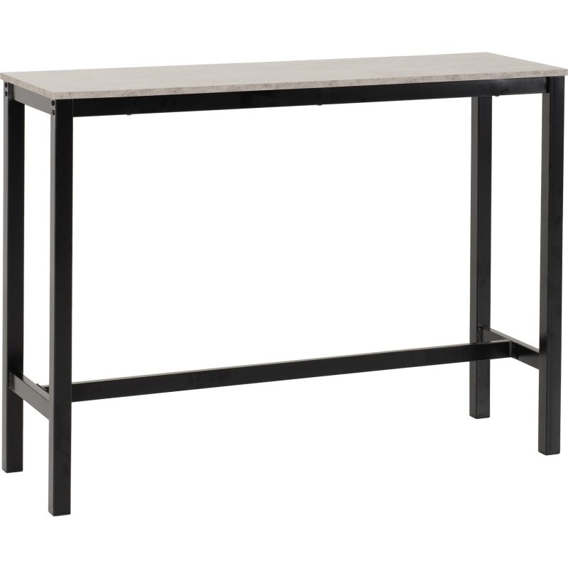 Concrete Effect Bar Table and Stools Set - Seats 2 - Athens - Image 4