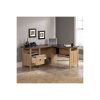 Oak Effect Corner Desk with Storage - Teknik Office