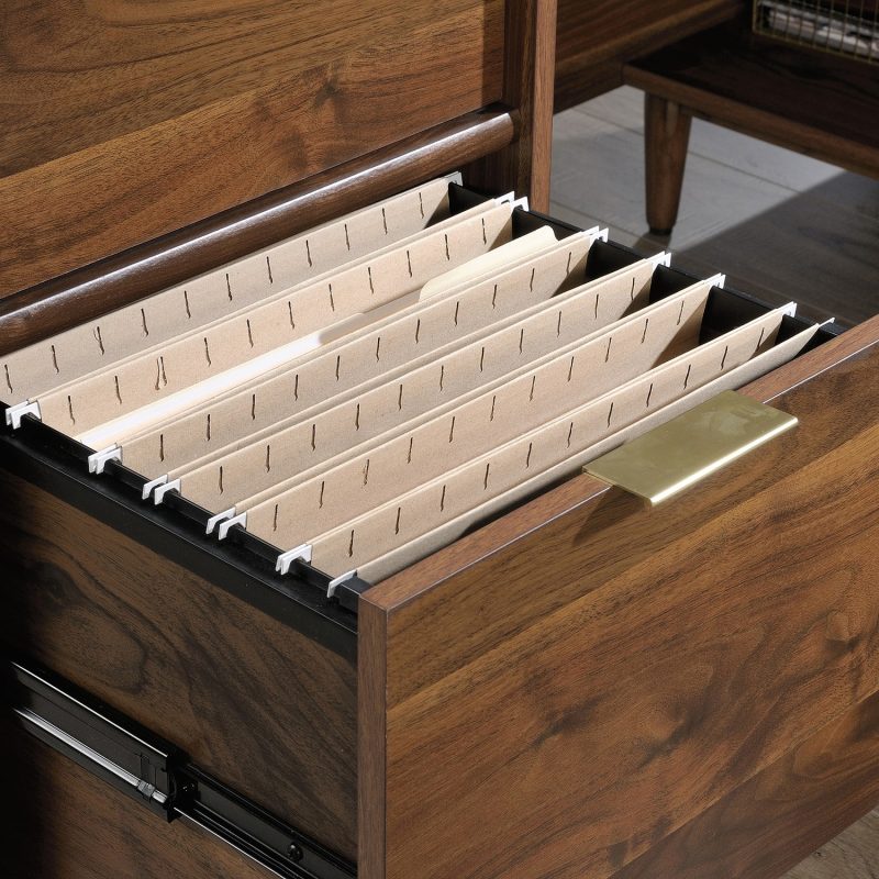 Walnut Corner Desk with Storage Drawers - Clifton Place - Teknik - Image 5