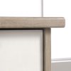 Oak effect Desk with White Drawers & Leather Strap Handles - Teknik Office - Image 3
