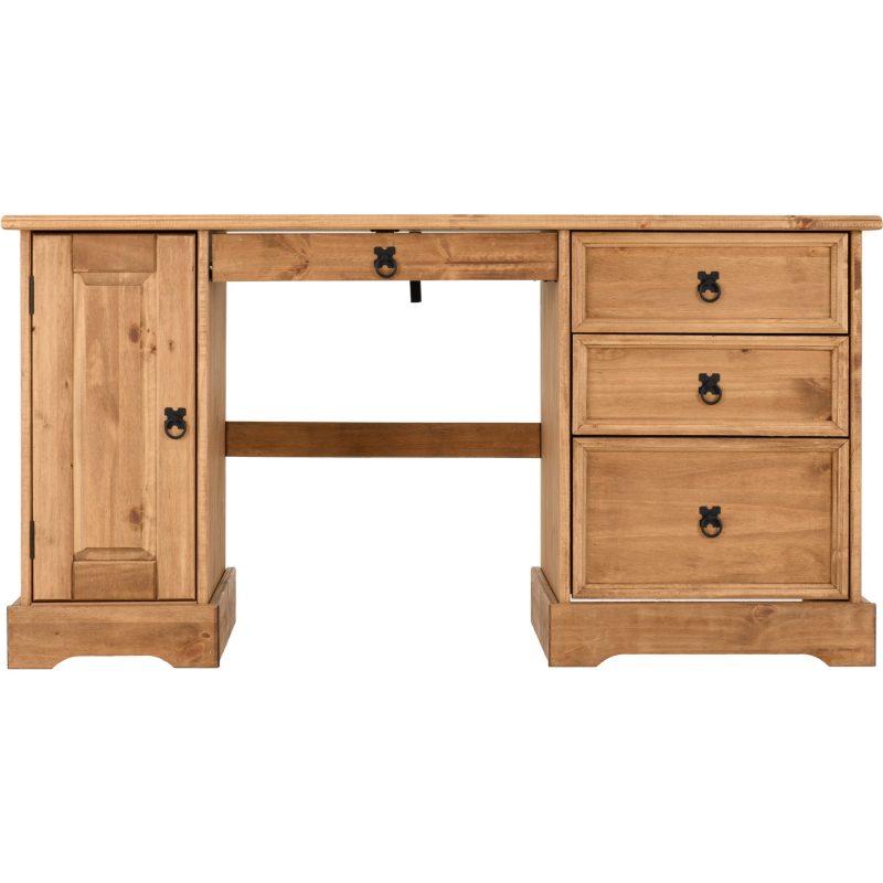 Pine Office Desk with 4 Drawers - Corona - Seconique - Image 2