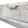 White Faux Marble Corner Desk with Storage Drawer - Roxy - Image 3