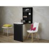 Wall Mounted Folding Black Desk with Storage - Arlo - LPD