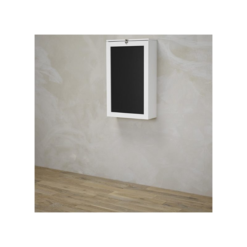 Wall Mounted Folding White Office Desk with Storage - Arlo - LPD - Image 2
