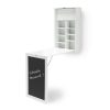 Wall Mounted Folding White Office Desk with Storage - Arlo - LPD - Image 2