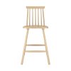 Light Oak Wooden Kitchen Stool with Spindle Back - 66cm - Cami - Image 3