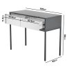 Small Dark Grey Kids Office Desk with Drawers - Aiko - Image 2