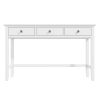 White Wooden Office Desk with 3 Drawers - Harper
