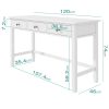 White Wooden Office Desk with 3 Drawers - Harper - Image 2