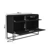 Matt Black Office Desk and Storage Cabinet Set - Larsen - Image 5