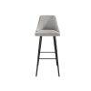 Grey Fabric Bar Stools Set of 2 - Maddy - Image 3