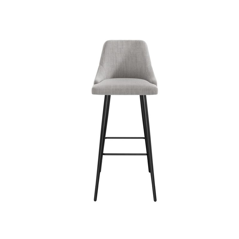 Grey Fabric Bar Stools Set of 2 - Maddy - Image 3