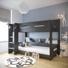 Dark Grey Bunk Bed with Shelves - Sky - Image 2