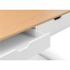 White and Oak Effect Office Desk with 2 Drawers - California - Julian Bowen - Image 4