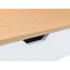 White and Oak Effect Office Desk with 2 Drawers - California - Julian Bowen - Image 5