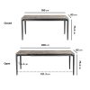 Marble Extendable Dining Table in Grey - Seats 6-8 - Camilla - Image 2