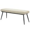 Beige Chenile Dining Bench - Seats 2 - Colbie - Image 3