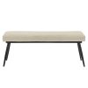 Beige Chenile Dining Bench - Seats 2 - Colbie - Image 4