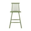 Olive Green Wooden Kitchen Stool with Spindle Back - 66cm - Cami - Image 4