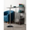 Grey Concrete Effect Breakfast Bar Table with Shelving - Charisma - Image 3