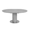 Grey Concrete Effect Round Extendable Dining Table - Seats 6 - Etan