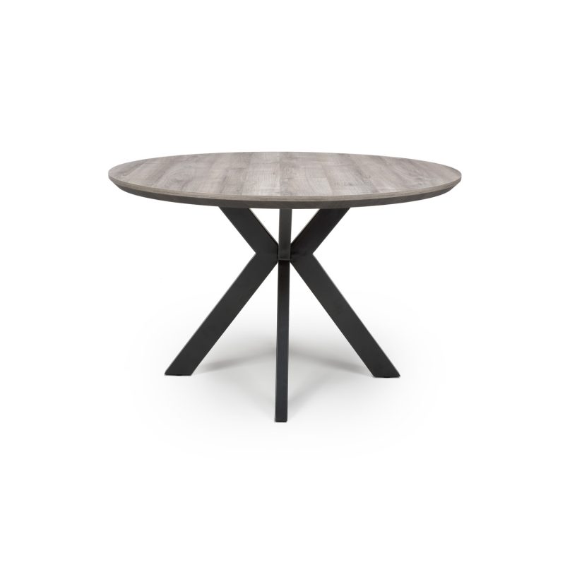 Round Grey Wood Dining Table - Seats 6 - Liberty - Image 3