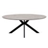 Round Grey Wood Dining Table - Seats 6 - Liberty - Image 4