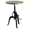 Round Wooden Adjustable Bar Table - Draftsman - Image 2