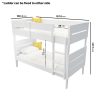 White Wooden Detachable Bunk Bed - Hugo - Image 2