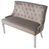 Mink Velvet High Back Dining Bench - Jade Boutique