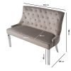 Mink Velvet High Back Dining Bench - Jade Boutique - Image 2