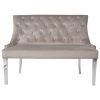 Mink Velvet High Back Dining Bench - Jade Boutique - Image 3