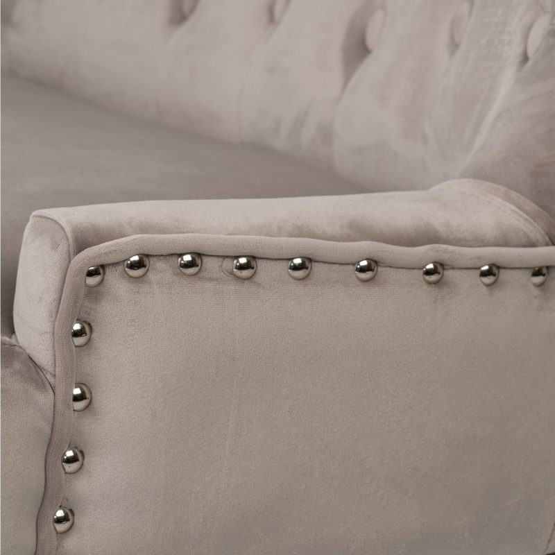 Mink Velvet High Back Dining Bench - Jade Boutique - Image 4